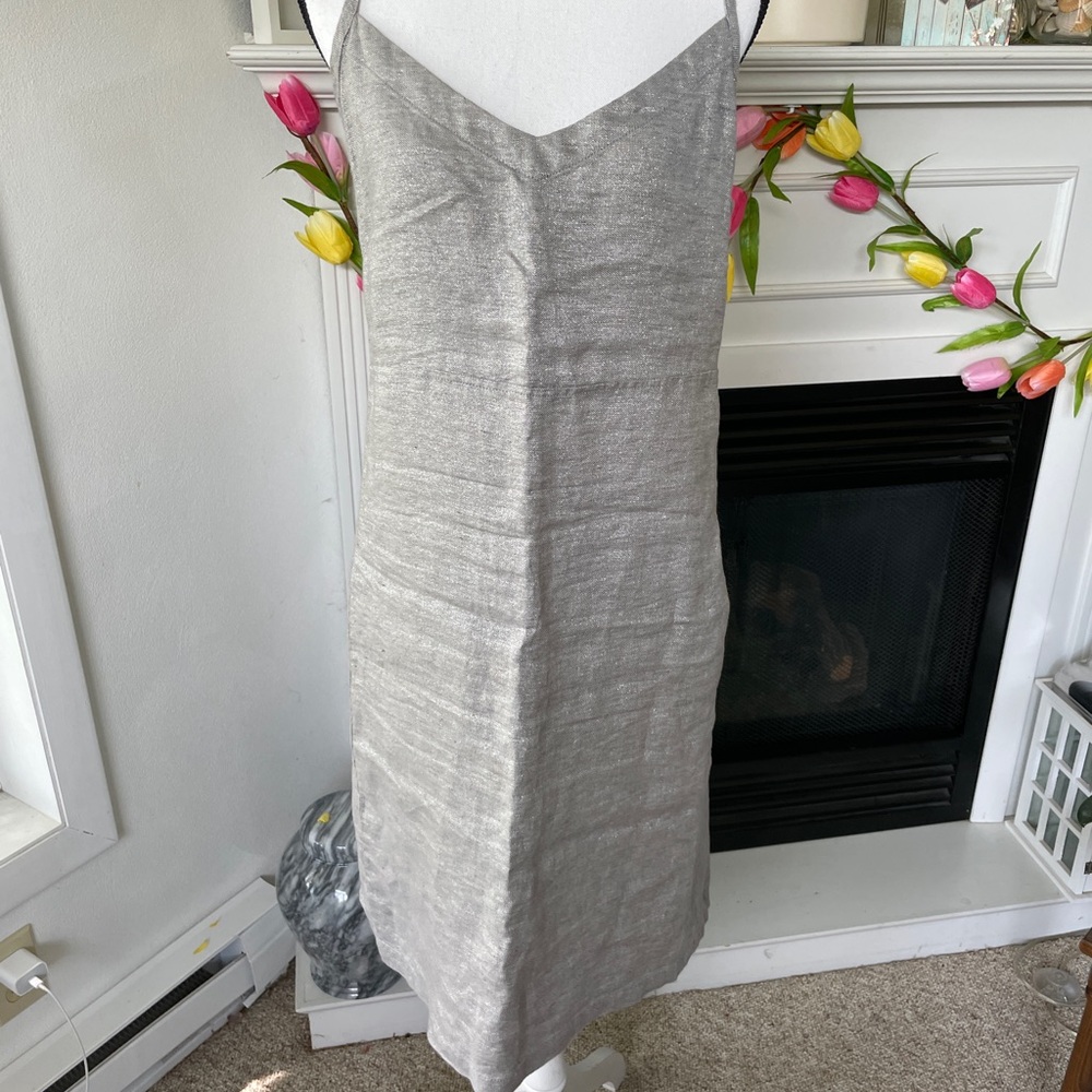 Elegant Silver Slip Dress